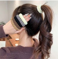 10 قطع من الشعر المطاطي عالي المرونة والسميك مناسب...