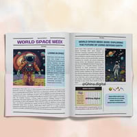 تصميم جريدة أسبوع الفضاء 4 صفحات