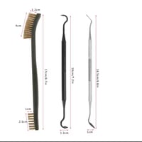 عدة تنظيف مكونة من 9 قطع مع محفظة جلدية أدوات تنظي...