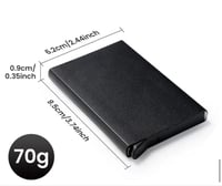 محفظة بطاقات صغيرة وأنيقة مصنوعة من الألمنيوم مع خ...