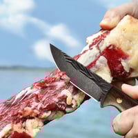 سكين ستاينلس ستيل صناعة يدوية مضروب على البارد مقب...