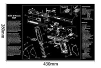فرشة مطاطية ربل لتنظيف السلاح وفيها شرح مبسط لقطع...