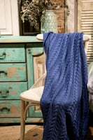 لحاف خفيف (شال) Lolly لون أزرق غامق