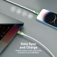 كابل USB-C إلى لايتينينج فائق السرعة، يتيح نقل الب...