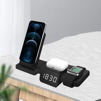 شاحن لاسلكي مع ساعة رقمية 5 في 1 من ديجيتال بلس