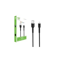 كيبل شحن نايلون مضفر 1 متر شحن سريع 3 أمبير ومقاوم...