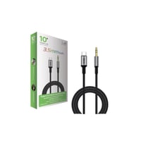 وصلة صوت من تايب سي إلى 3.5 ملم - نايلون مجدول بطو...