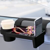 رف السيارة المتكامل لتنظيم الأكواب والأغراض وتثبيت...