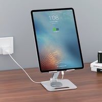 حامل مكتب معدني دوار للأجهزة اللوحية والجوال