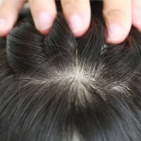 باروكة جذور كاملة دانتيل مع فروة حرير ويفي