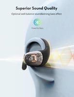 سماعة اذن راف باور لاسلكية - اسود