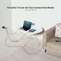 جودا - بكج 3 في 1 كيابل تايب سي 1 متر + 2 متر + 3...