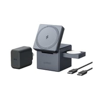 انكر - شاحن ماج سيف 3 في 1 - رمادي