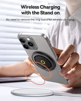 مسكة خاتم مغناطيسية مع ستاند بيسوس ماج برو - اسود