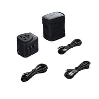 باندل راف باور فيش السفر 20 واط مع 3 كيابل - اسود