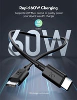 بكج راف باور 3 اسلاك تايب سي الى تايب سي 0.6 م + 1...