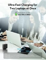 شاحن متعدد للسفر راف باور بقوة 200 واط بمنفذ يو اس...