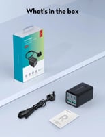 منصة شحن راف باور ثلاث منافذ تايب سي ومنفذين USB-A...