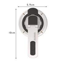 حامل هاتف مغناطيسي دوار مع مسكة سيليكونية - ابيض