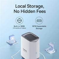 بيسوس - كاميرا مراقبة خارجية بدقة 2K عدسة عريضة 14...