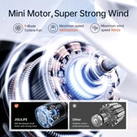 مروحة محمولة منفاخ هواء جيسو لايف 9 - ابيض