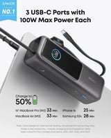 بطارية انكر بسعة 25000 ملي امبير بقوة 165 واط بمنف...