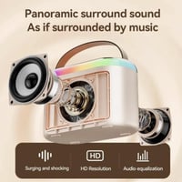 مكبر صوت كاريوكي محمول Bt 5.3 مع ميكروفنات لاسلكية...