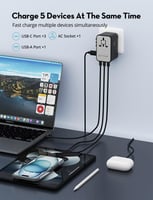 فيش سفر راف باور متعدد المداخل بقوة 100 واط بثلاث...