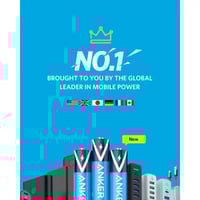 بطاريات قلوية انكر مقاس AAA من 4 قطع - أسود