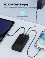 بطارية متنقلة راف باور بقوة 20 واط بسعة 20000 ملي...