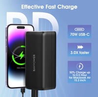 بطارية متنقلة راف باور بقوة 70 واط بسعة 20000 ملي...