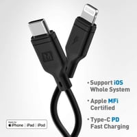 بكج سلك شاحن موماكس من USB-C إلى آيفون 3 أسلاك DL3...