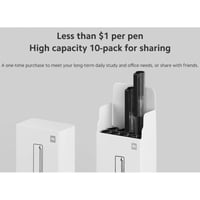 أقلام حبر جاف شاومي عالية السعة 10 قطع - أسود