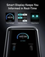 منصة شحن انكر 14 في 1 بقوة 160 واط ( 5 منافذ تايب...