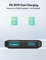 بطارية راف باور بسعة 10000 ملي امبير بقوة 20 واط ب...