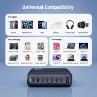 منصة شحن JODA فولتيكس بقوة 170 واط بسبعة منافذ تاي...