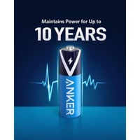 بطاريات قلوية انكر مقاس AA من 4 قطع - أسود