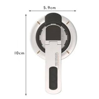 حامل هاتف مغناطيسي دوار مع مسكة سيليكونية - اسود