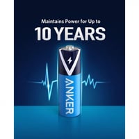 بطاريات قلوية انكر مقاس AAA من 4 قطع - أسود