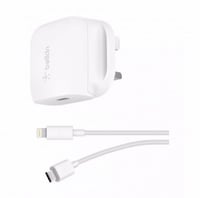 بيلكن - شاحن جداري بقوة 18 واط + كيبل شحن PD - معت...