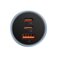 بيسوس - شاحن سيارة بمنفذين تايب سي و منفذ يو اس بي...