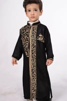 دقله اطفال لون اسود مع تطريز الاسم متجر لحضة تذكار