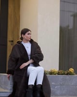 فروة شتوية نسائية فاخرة بتصميم تراثي راق