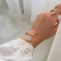 طقم نسائي أسوارة وخاتم فاخر بالاسم هدية مميزة من ل...