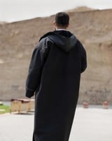 فروه رصاصي مع جلد اسود تصميم حسب الطلب -ازياء شتوي...