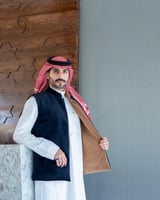 سديري رجالي جوخ دبل فيس(جملي مع اسود)-ازياء الشتاء...
