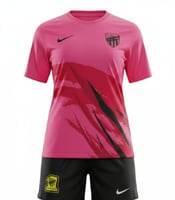 طقم فليم الاتحاد الجديد 2026 الوردي مع لمسات حمراء...