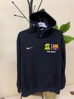 بلوفر أنيق بشعاري الاتحاد وبرشلونة اللون الأسود