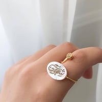 طقم نسائي أسوارة وخاتم فاخر بالاسم هدية مميزة من ل...