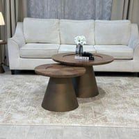 طقم طاولات متداخلة أنيق مع 4 طاولات خدمة – تصميم ع...